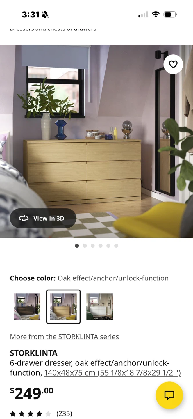 Ikea dresser half price used for 2 months 130$