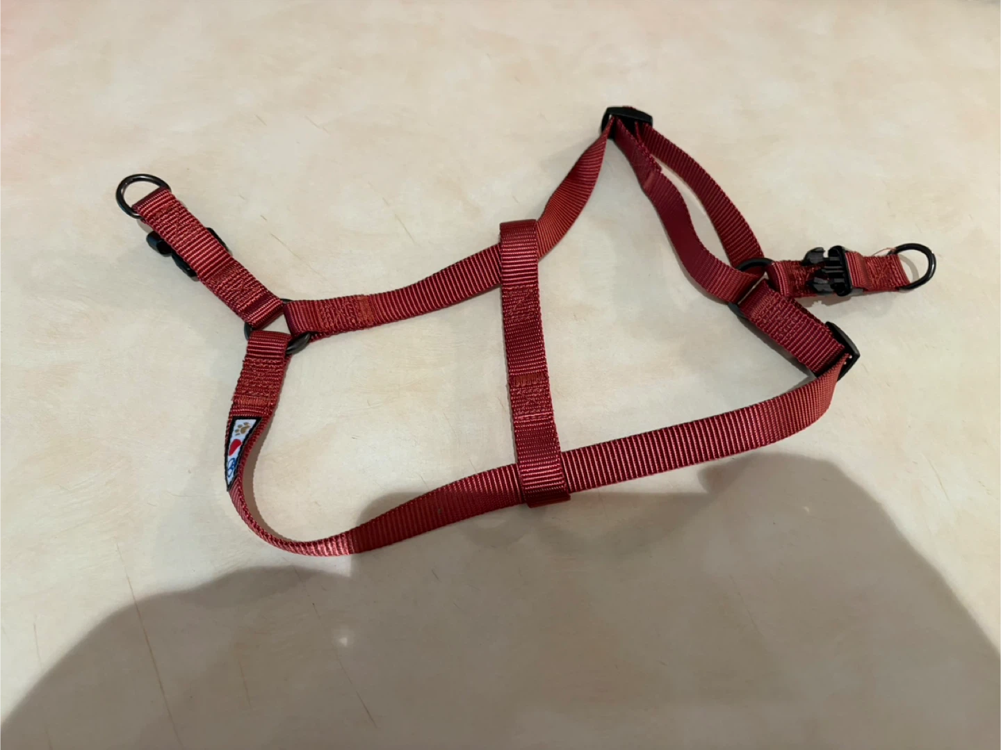 Small Red Adjustable Dog Harness