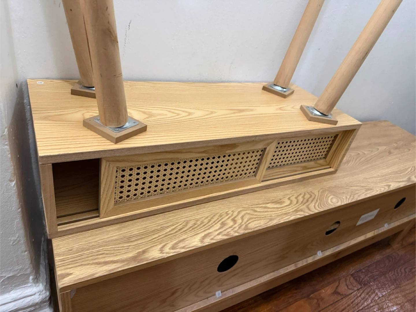 Modern Boho Rattan Console / Entryway Table - photo 3