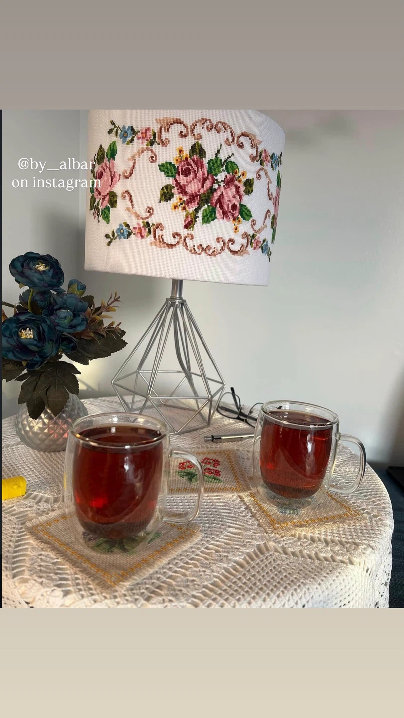 Handmade Cross-Stitch Coasters Set - photo 2