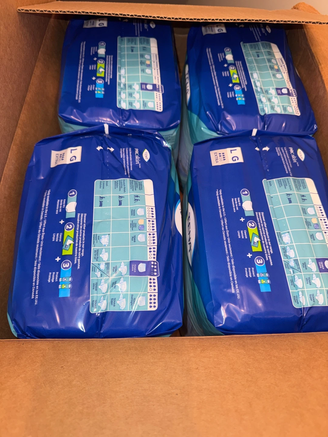 TENA Maxi Large Adult Diapers - 4 Pack