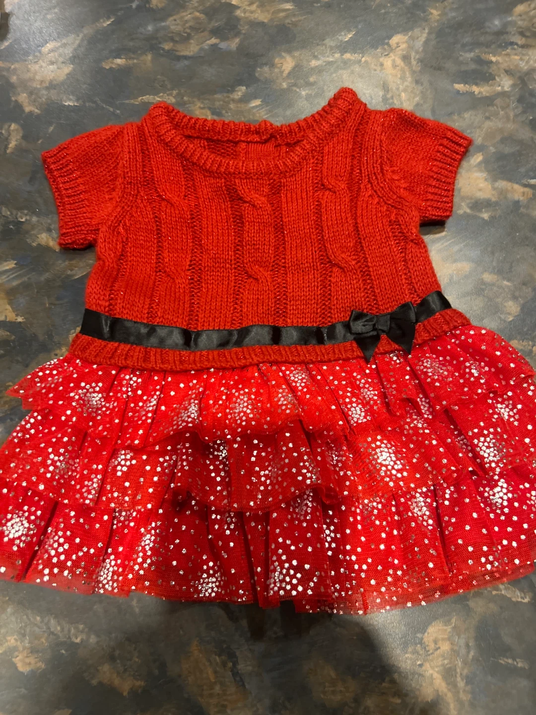 Red Baby Dress with Sparkly Skirt - photo 2