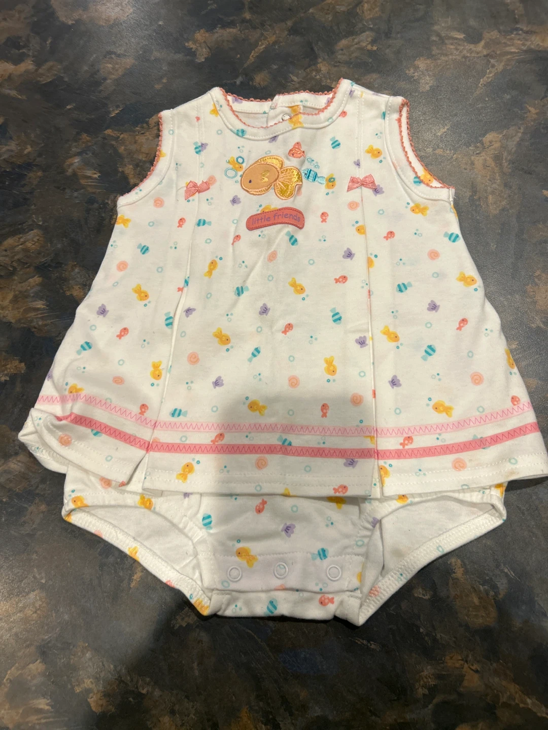 Baby Dress with Attached Diaper Cover