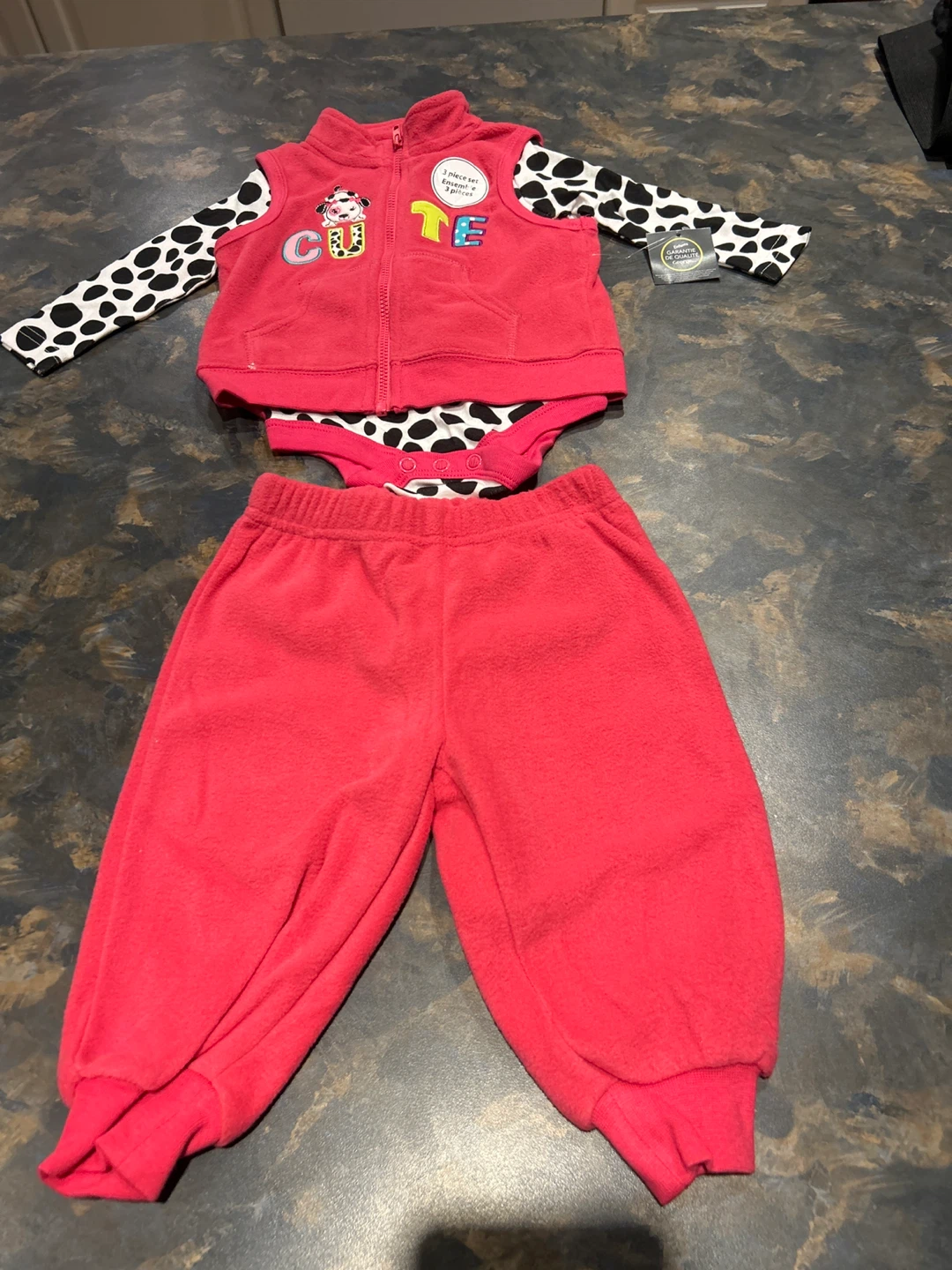 3 Piece Baby Girl Outfit Set