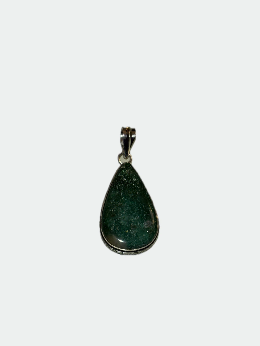 Teardrop Green Gemstone Pendant Necklace - photo 4