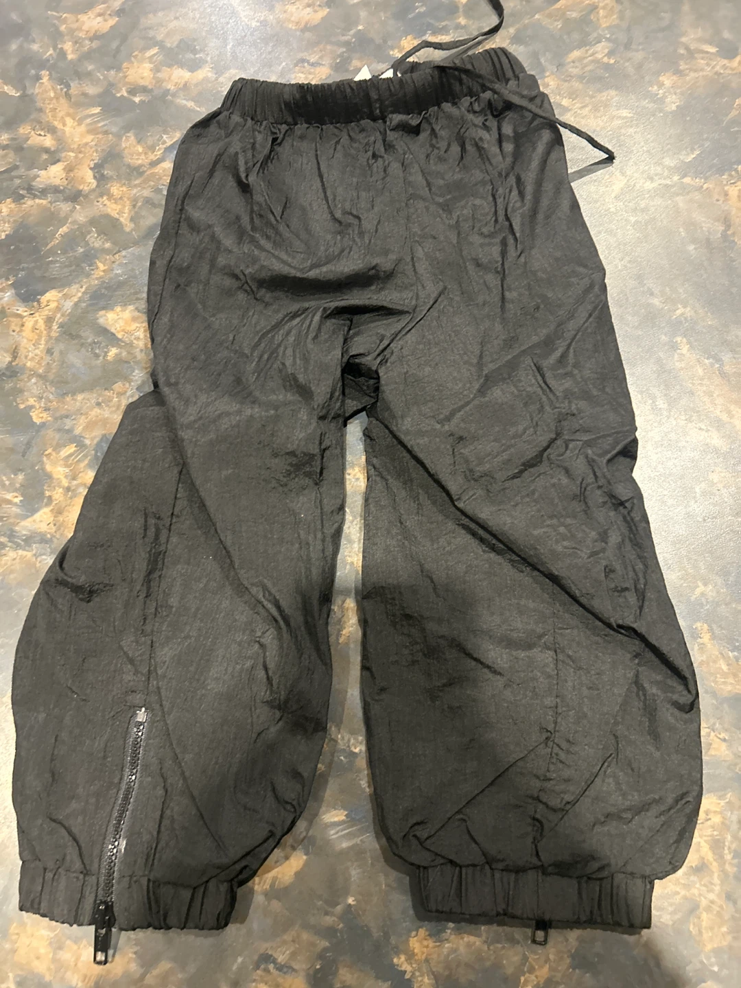 Black Track Pants with Zippers