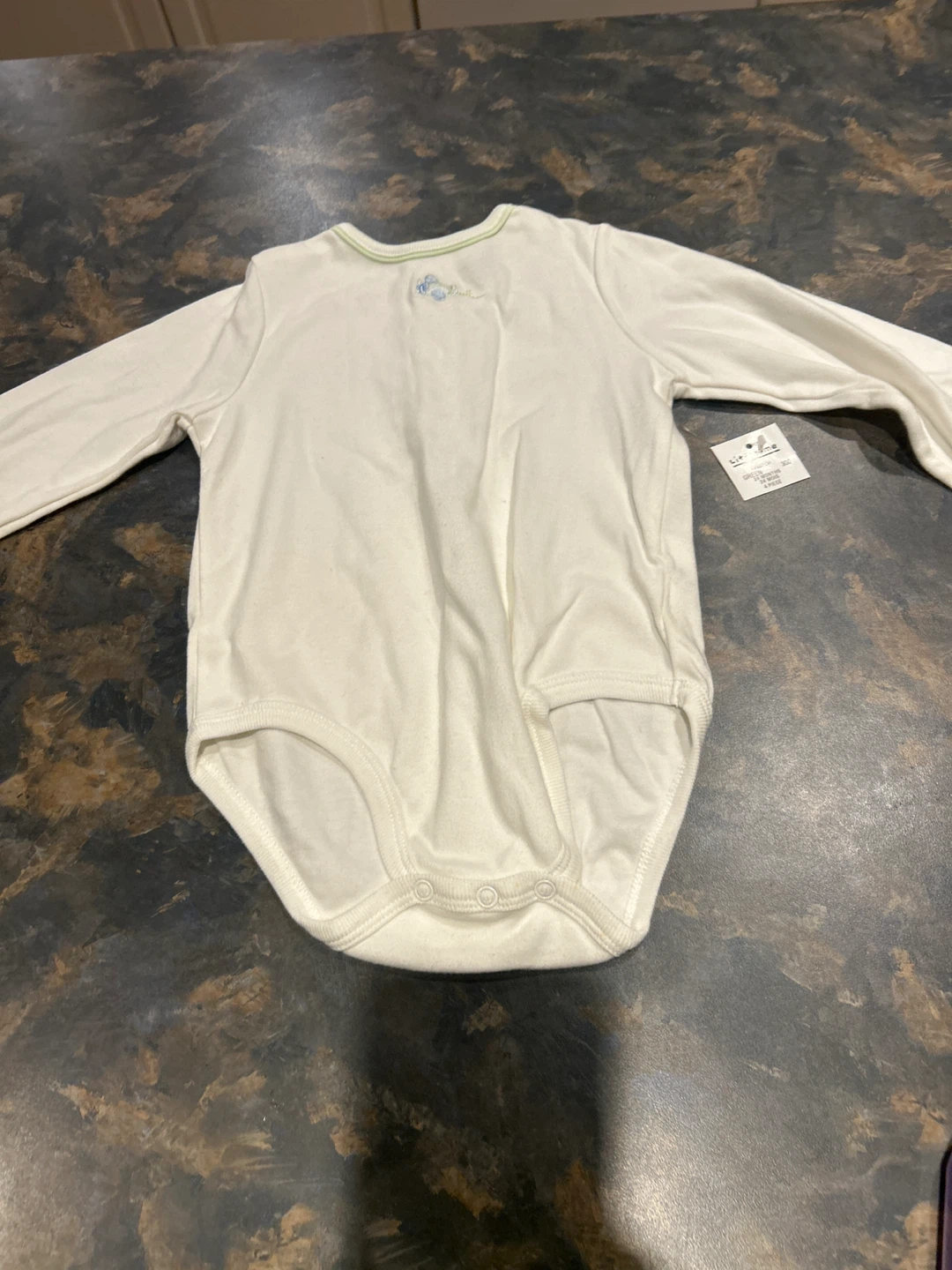 Little Me Long Sleeve Baby Bodysuit White