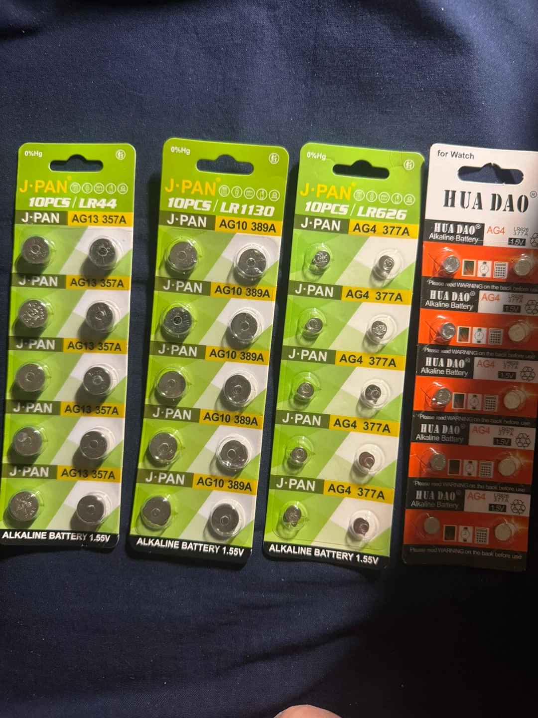 J-PAN Alkaline Button Cell Batteries (50 pcs  Total)