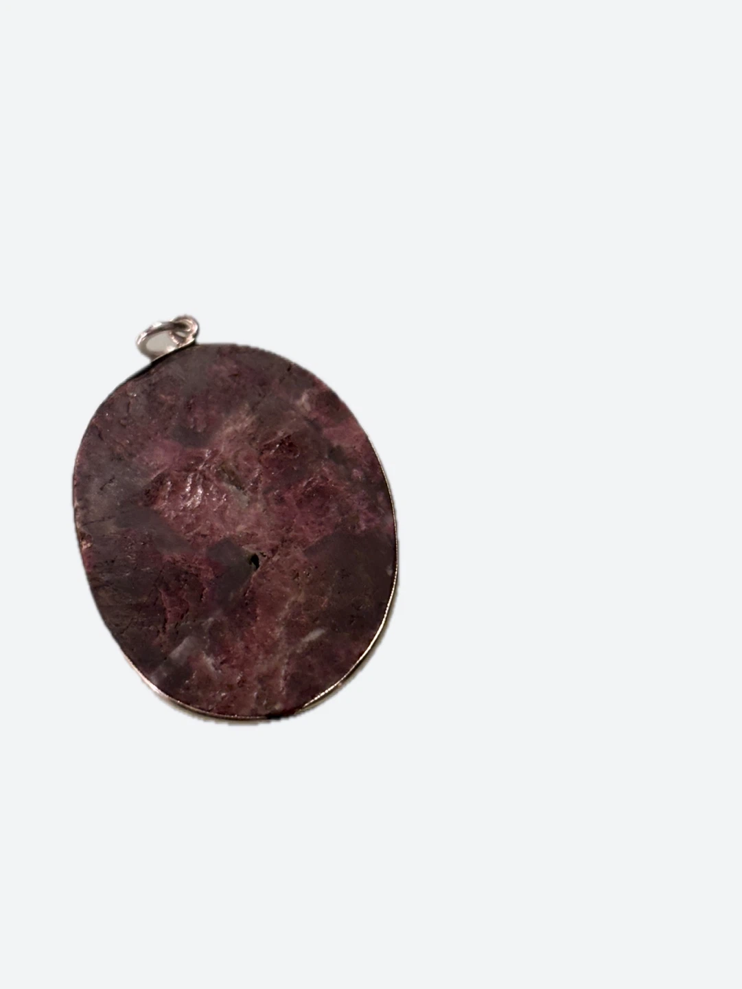 Oval Pink Gemstone Pendant with Sterling Silver frame - photo 2