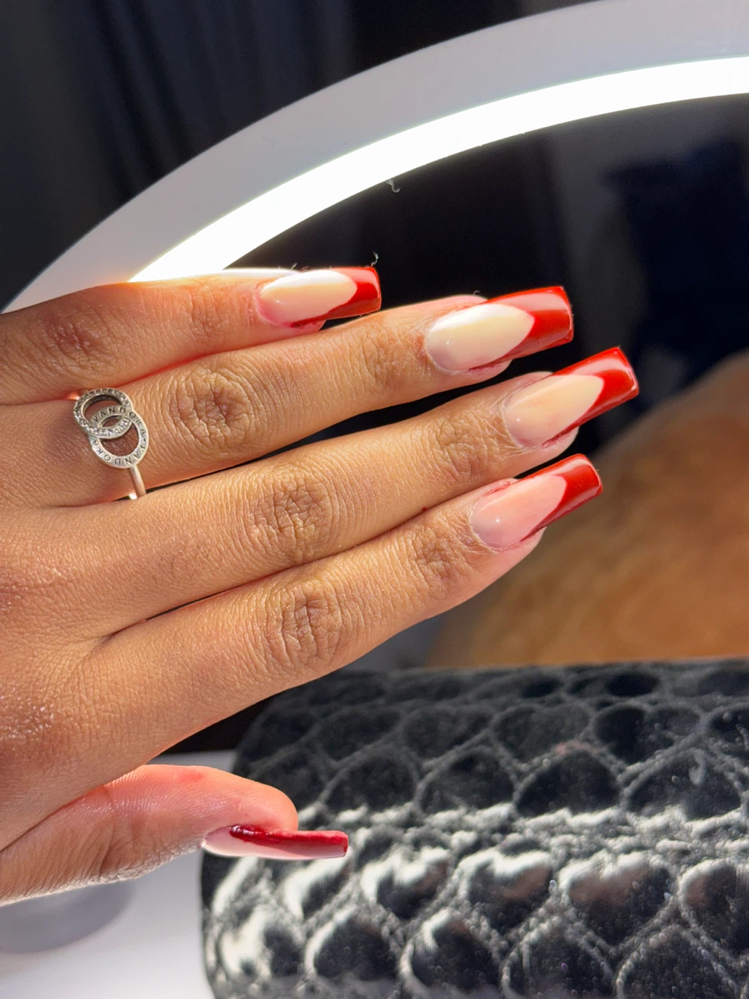 French Tip Square Nails - photo 2