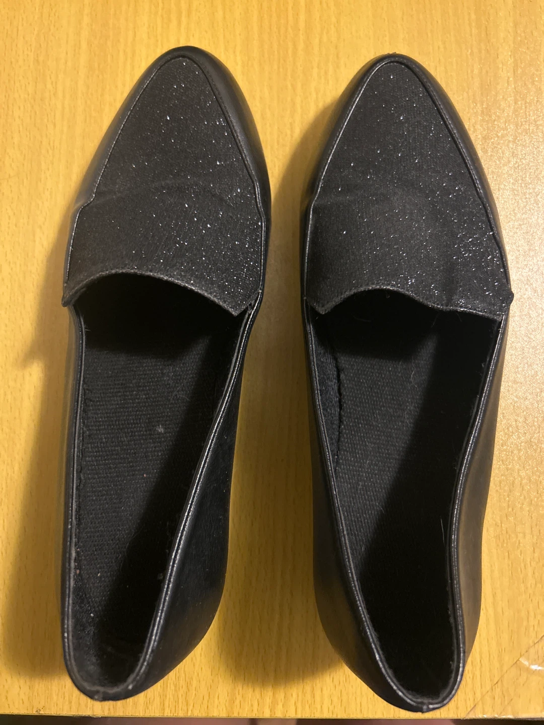 Black Sparkly Loafers - Size 38