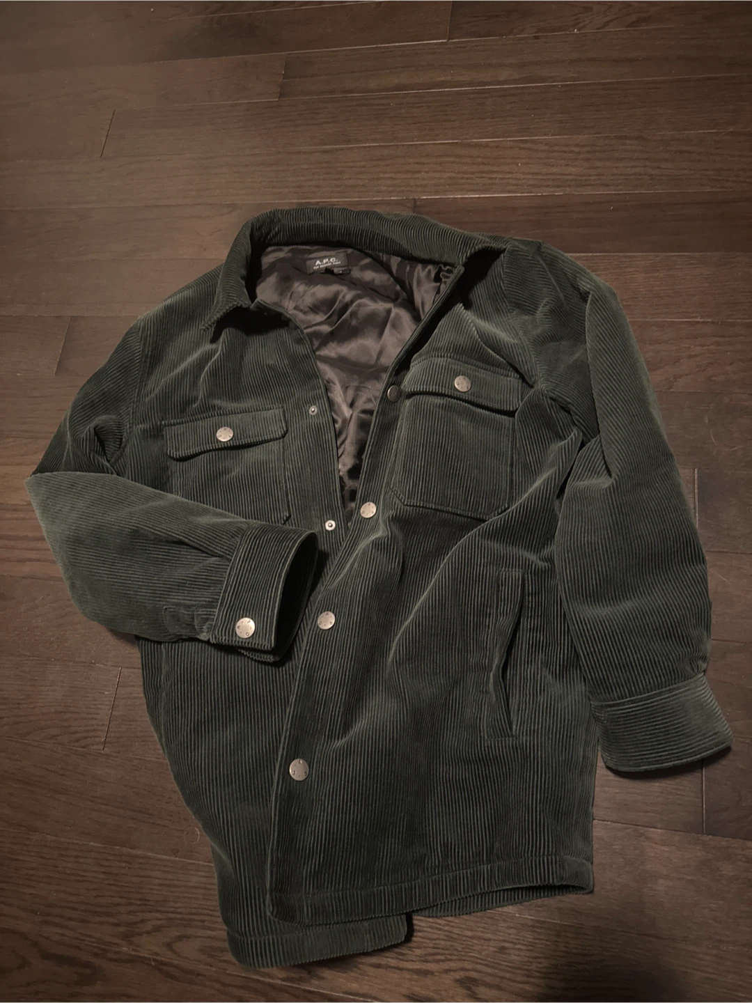 A.P.C. Corduroy Shirt Jacket - Green - XS