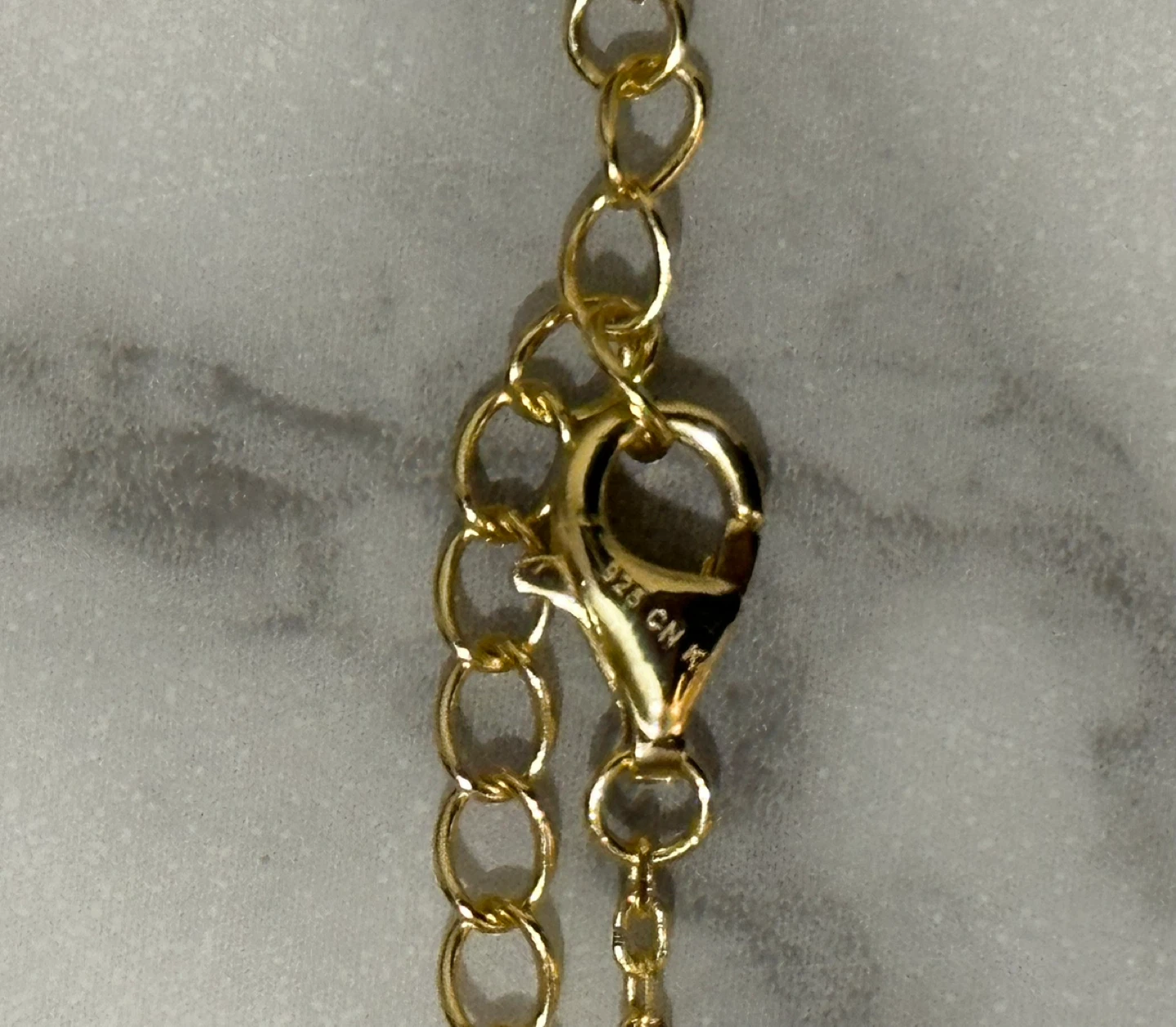 Sterling Silver 925 Gold-Plated CZ Drop Necklace - photo 3