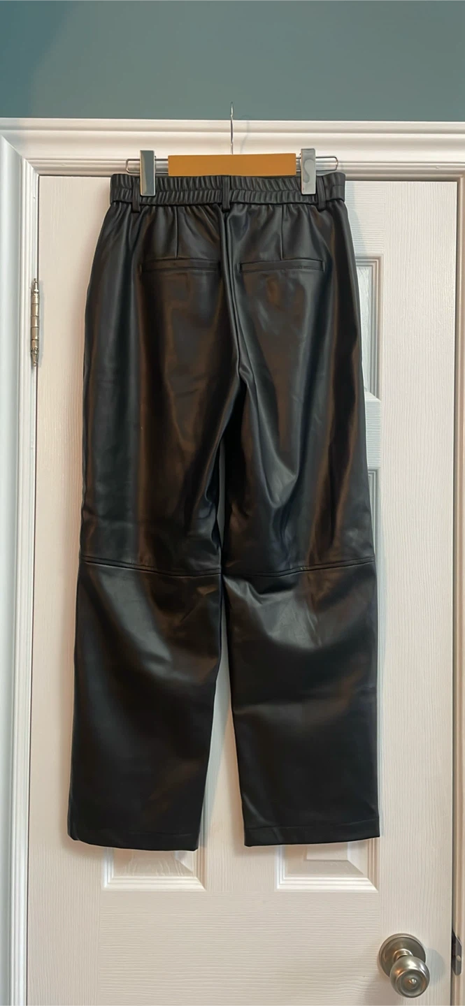 ONLY Faux Leather Pants Black Size S/32 - photo 2