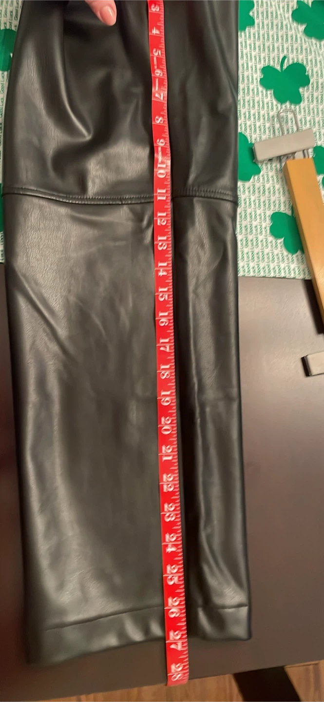ONLY Faux Leather Pants Black Size S/32 - photo 5