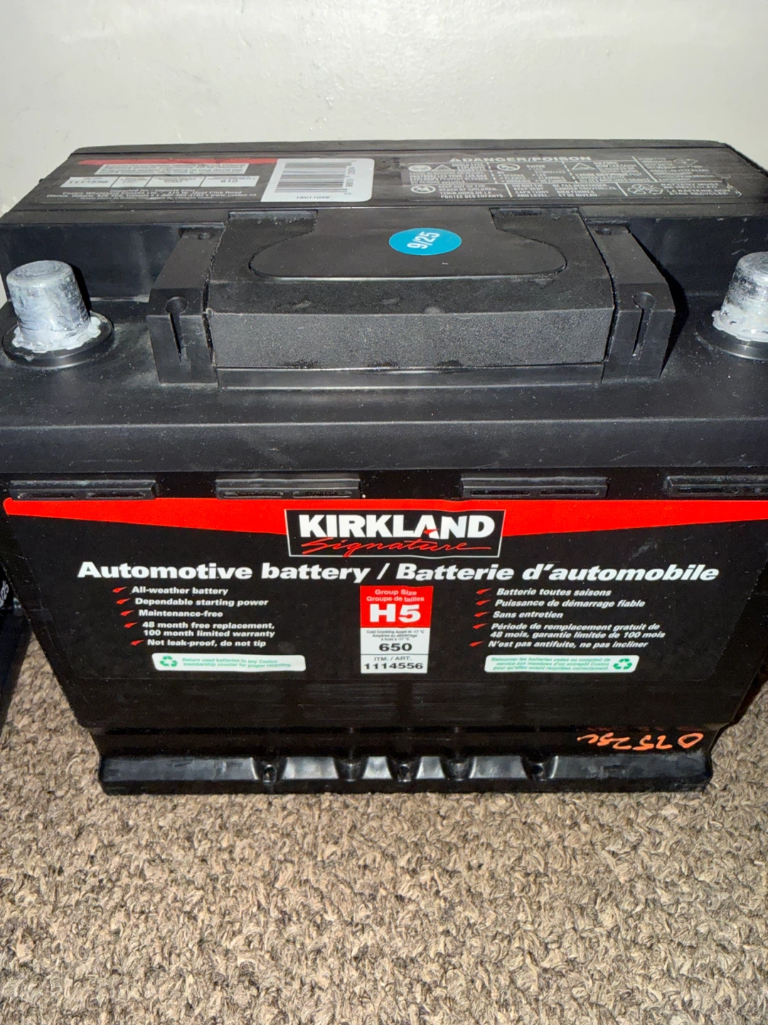 Kirkland Signature H5 Automotive Battery