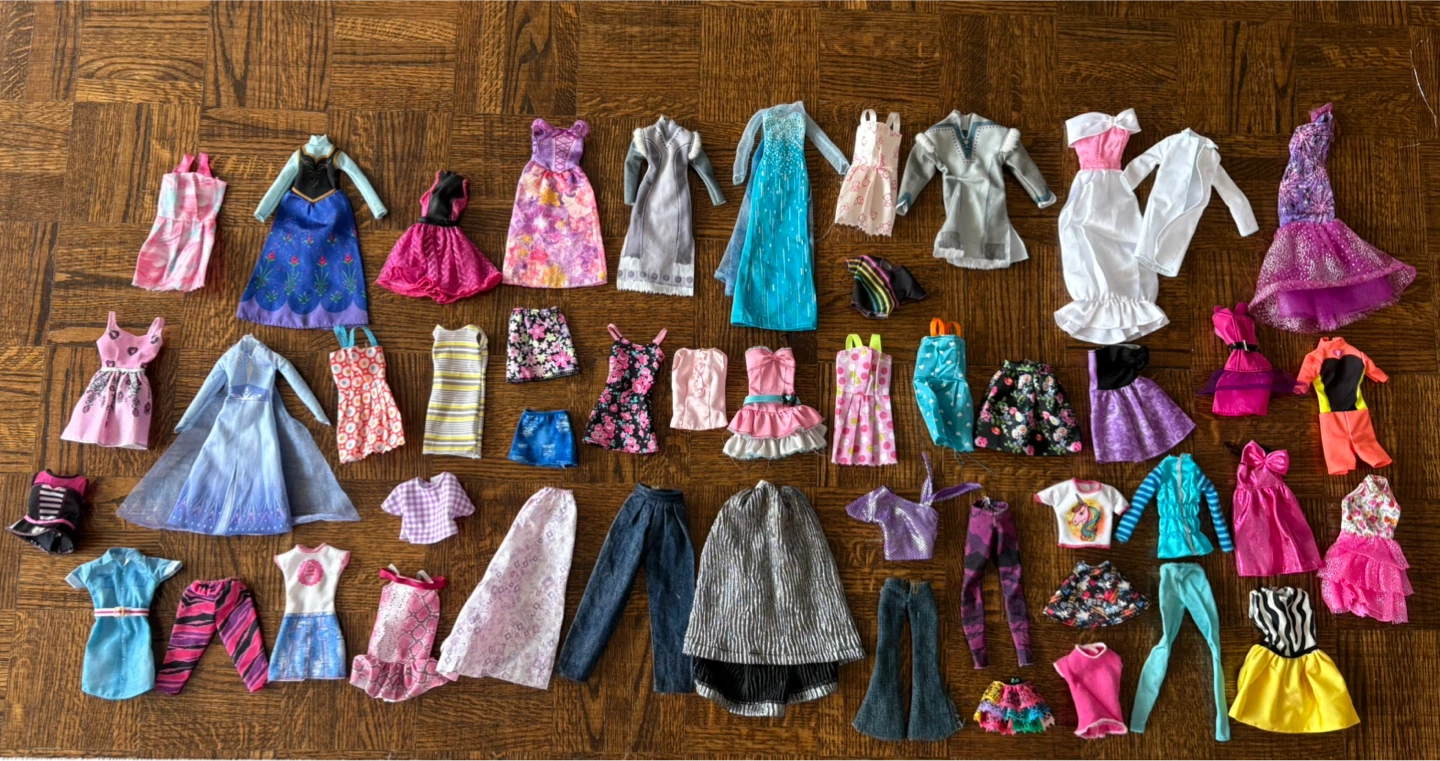 Assorted Barbie Doll Clothes Lot