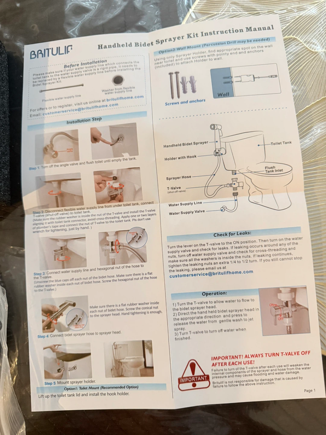 Hand  Held  Bidet  Sprayer Set - photo 2