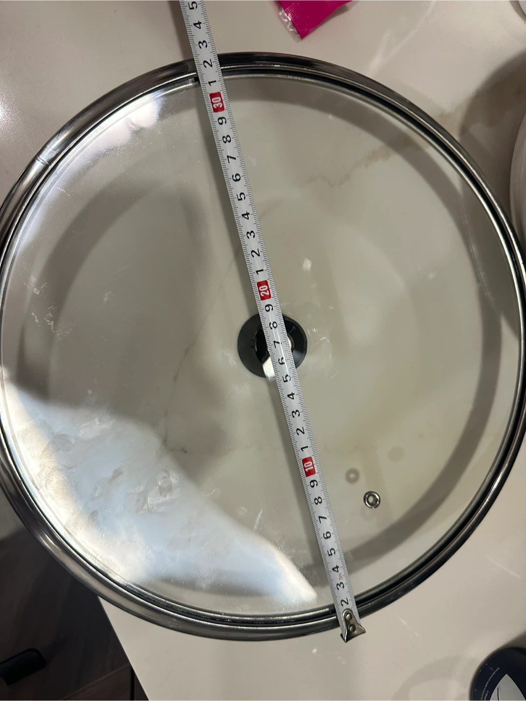 Glass Pot Lid with Black Handle ($3 each, or 10 for all)