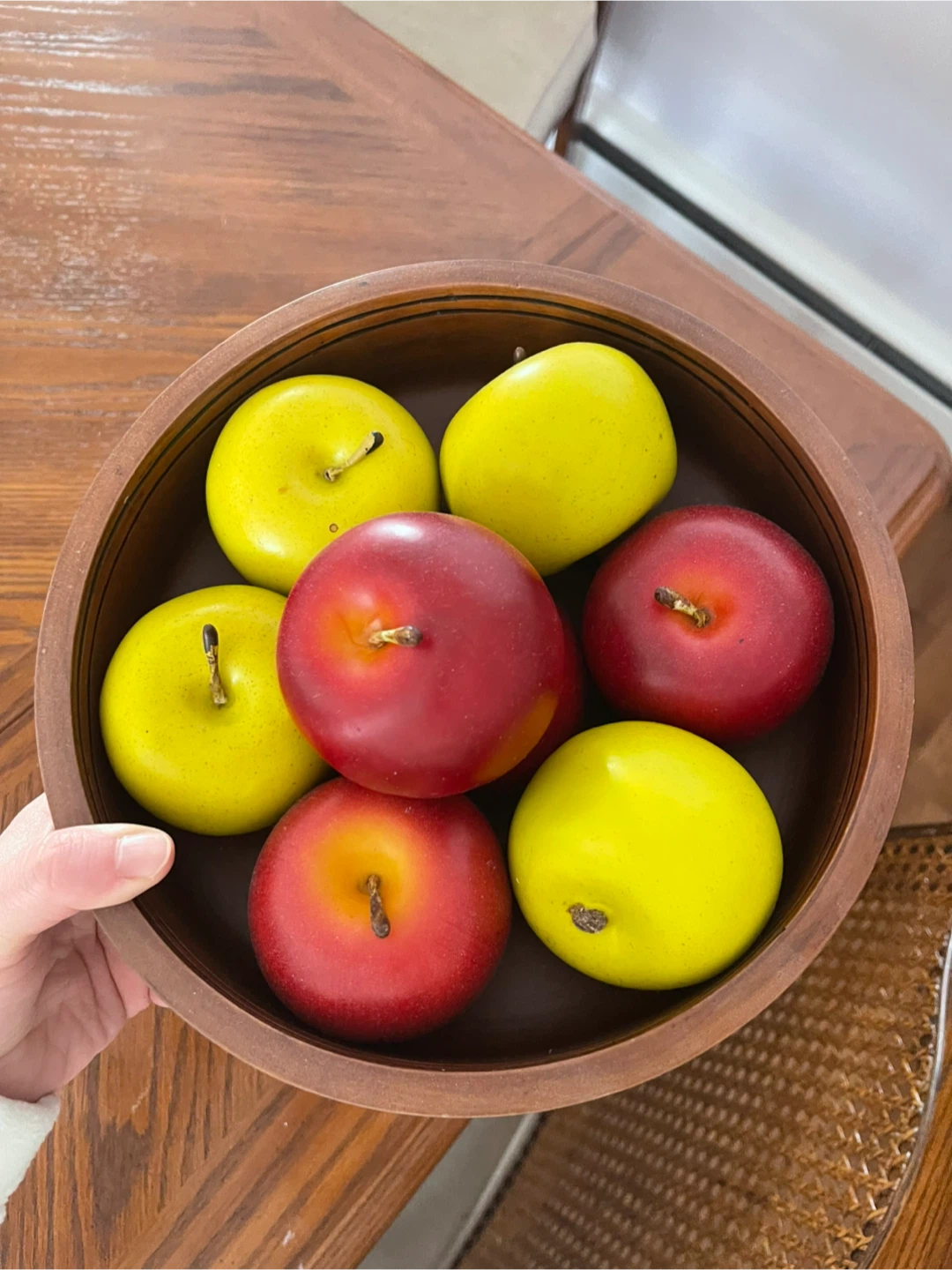 Decorative Apples and Wooden Bowl - photo 5