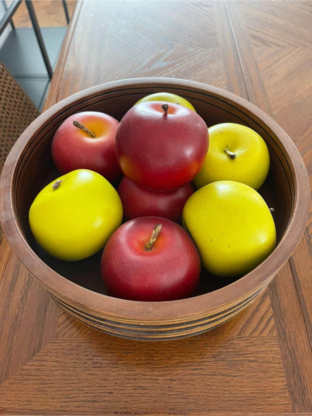 Decorative Apples and Wooden Bowl - photo 2