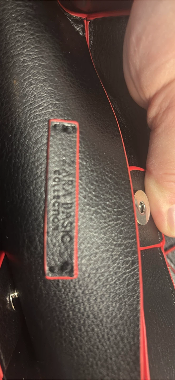 Zara Basic Collection Black & Red Handbag