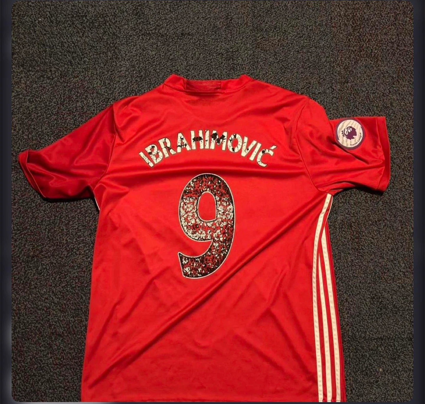 Red Adidas Manchester United 2017/18 Zlatan Ibrahimovic jersey - photo 3