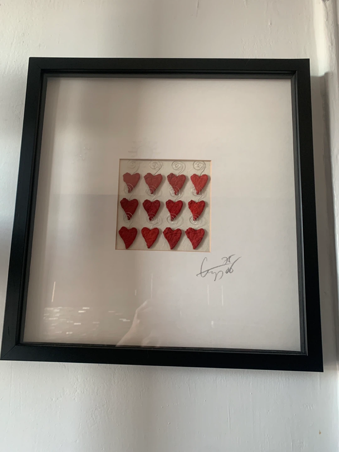 Framed Red Heart Art