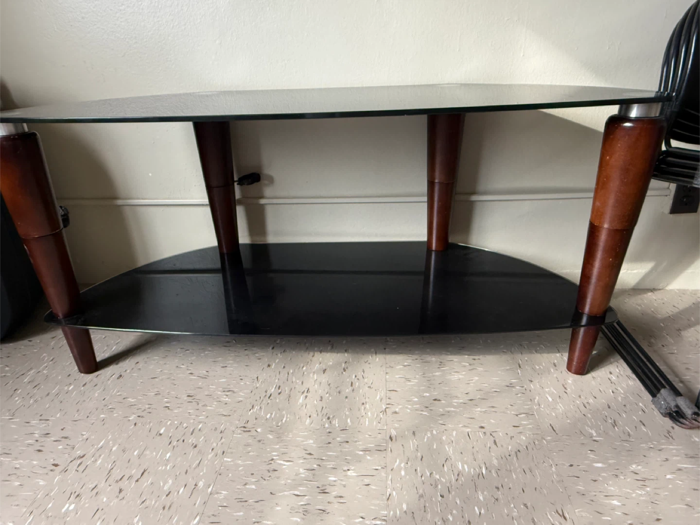 Glass and Wood TV Stand