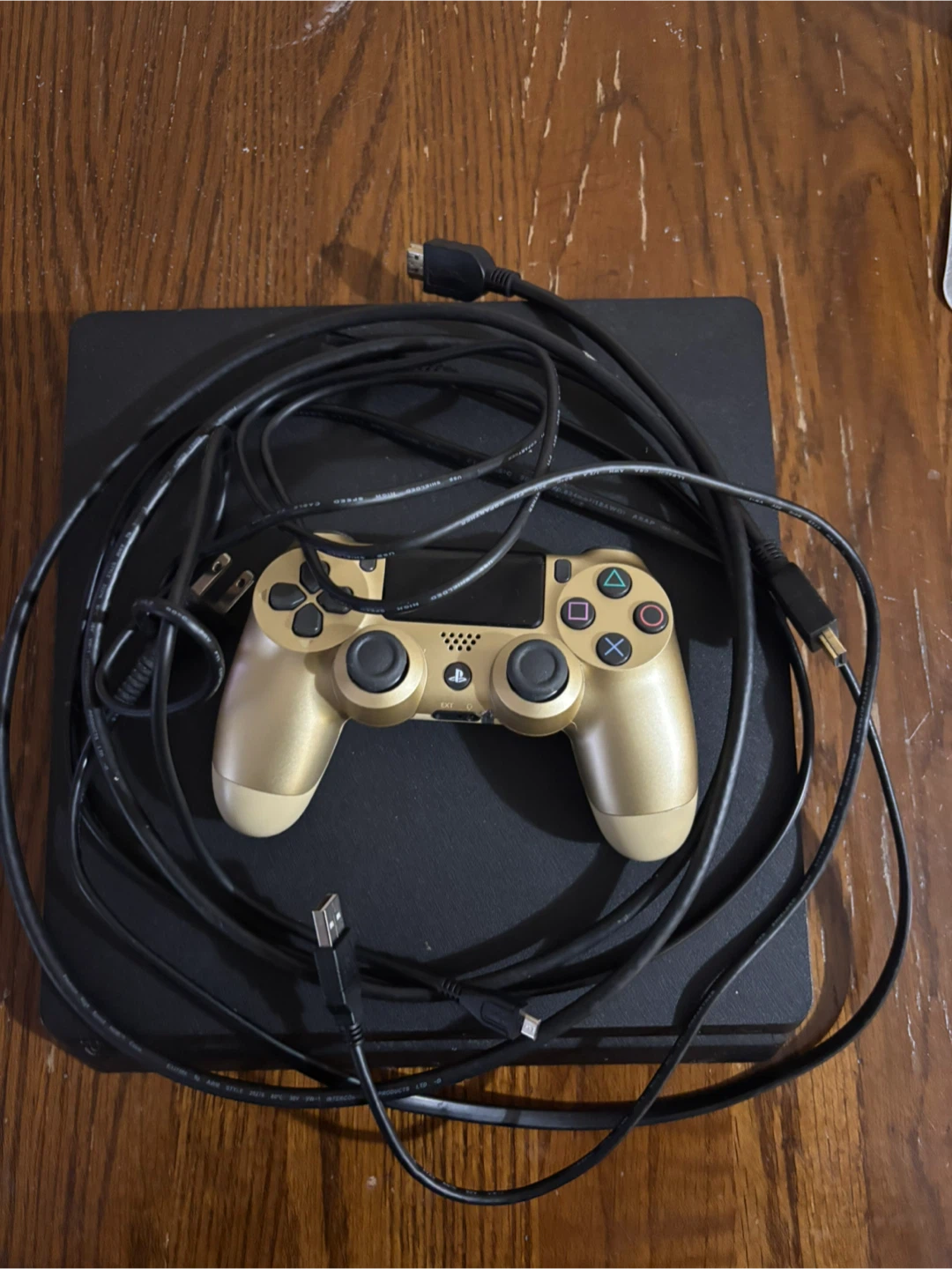 Sony PlayStation 4 Slim Console with Gold Controller