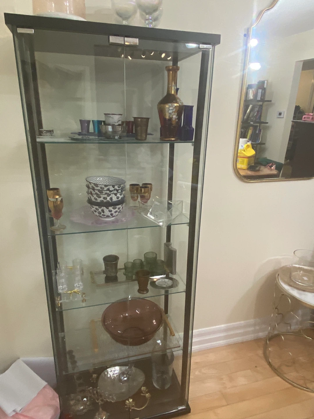 Glass Display Cabinet with Shelves