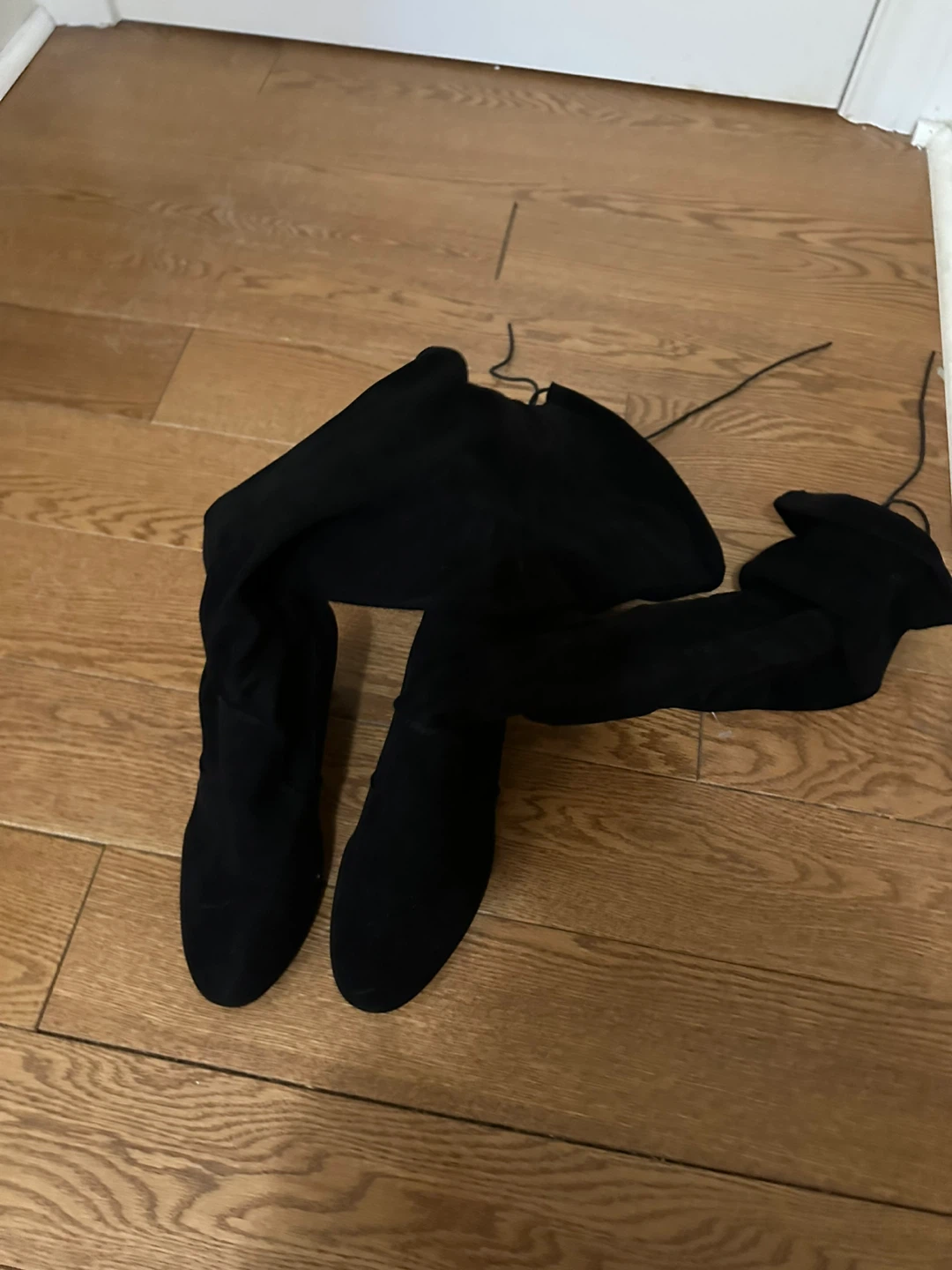 Black Suede Over-the-Knee Boots - photo 5