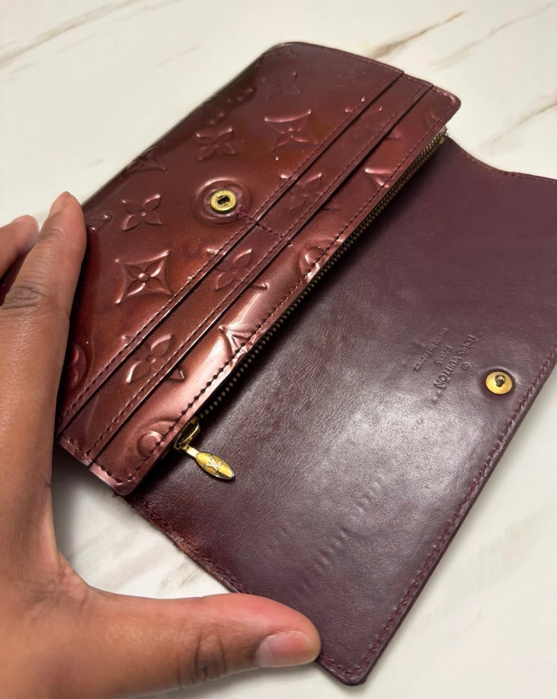 Louis Vuitton Monogram Vernis Long Wallet Burgundy - photo 5