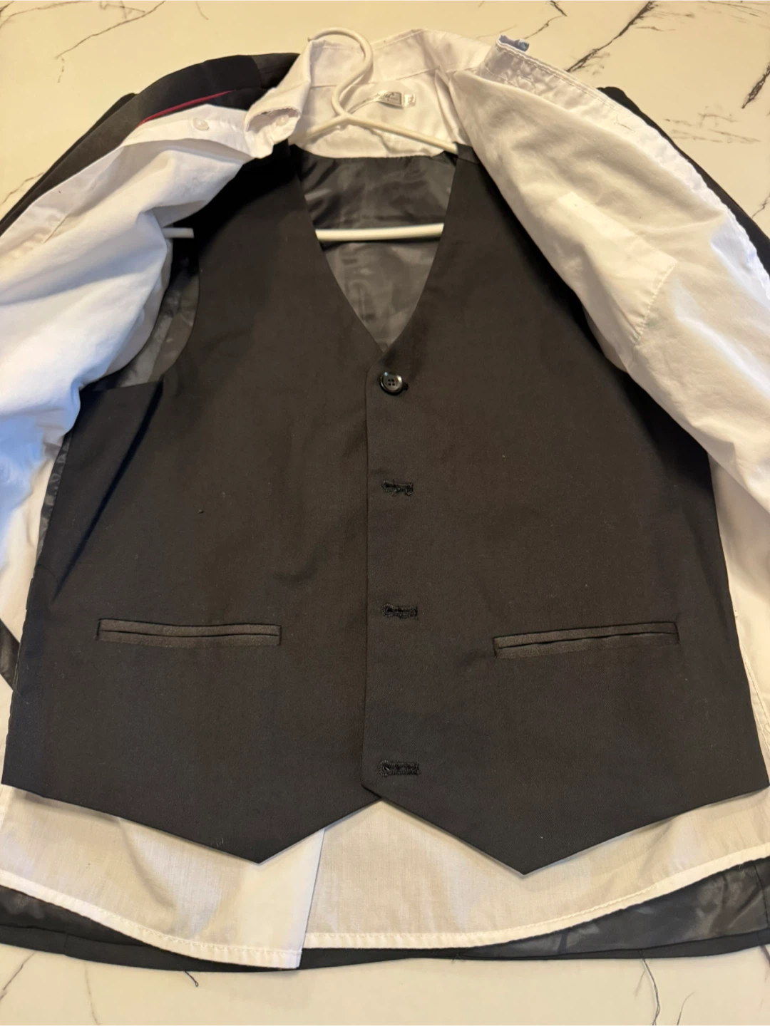 Black Tuxedo Suit - Jacket, Vest, and White Shirt - photo 4