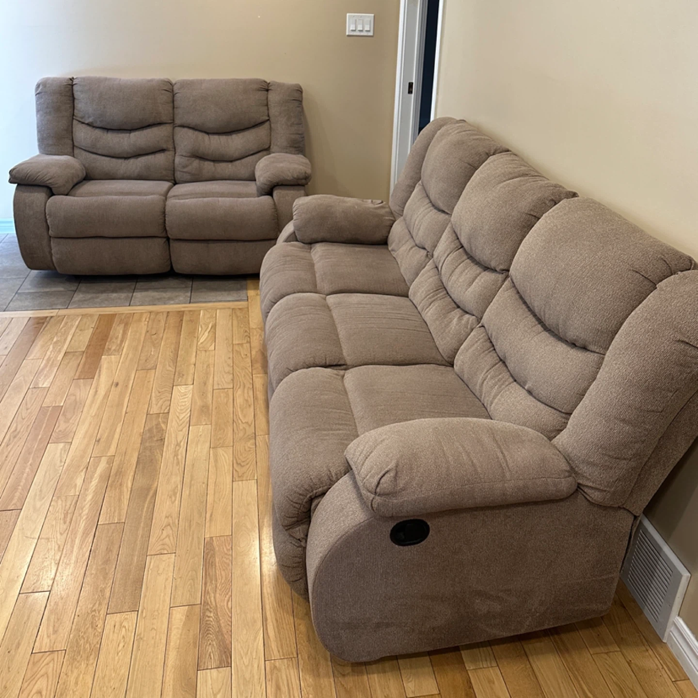 Beautiful Reclining Sofa Set from The Brick (CAN DELIVER)
