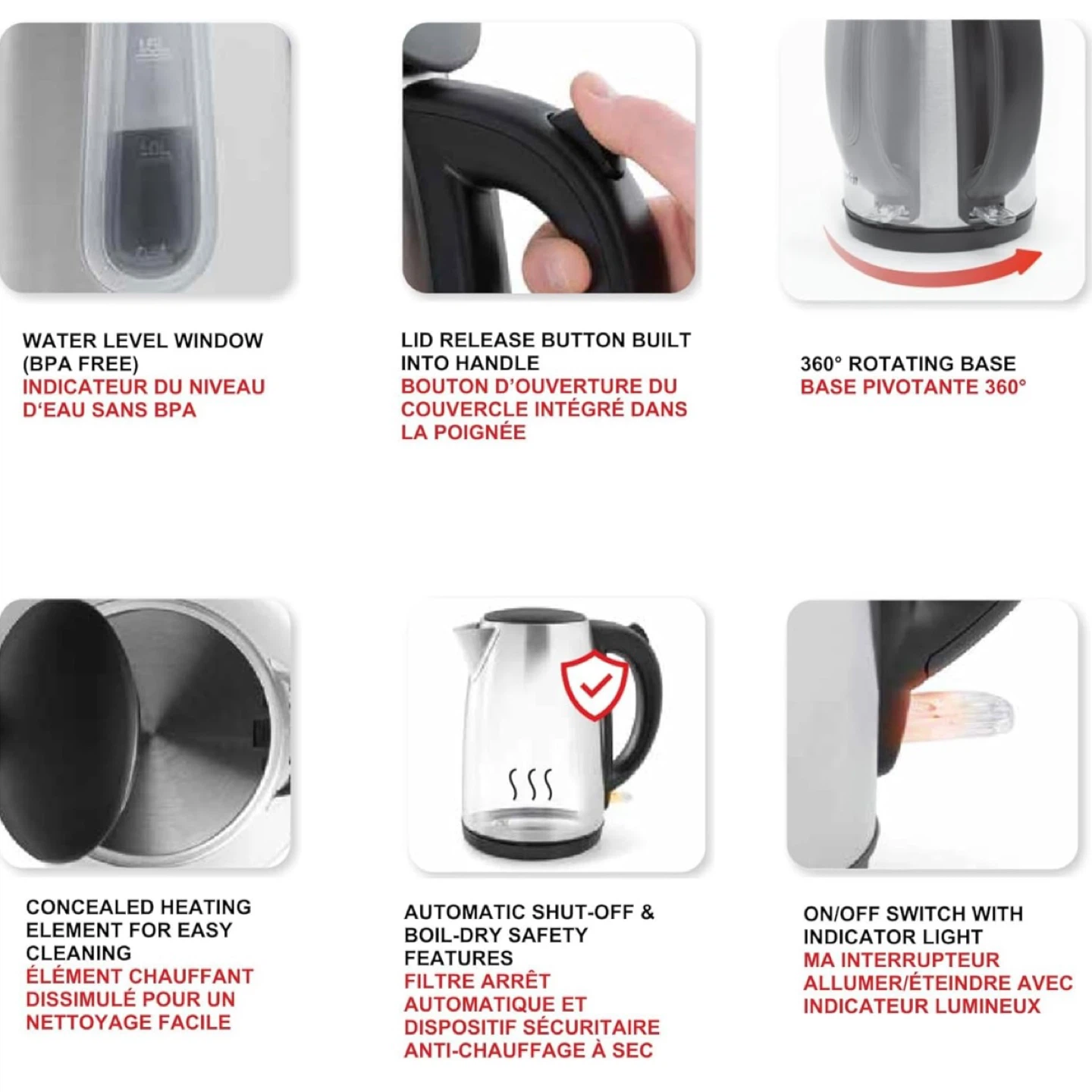 Starfrit Stainless Steel Electric Kettle - photo 4