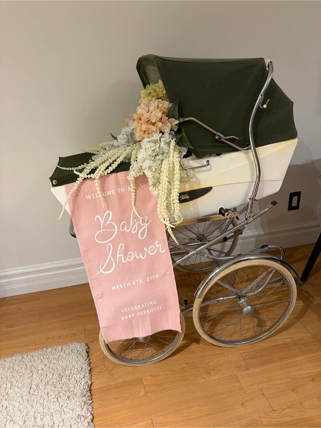 Vintage Baby Stroller with Decorations - photo 2