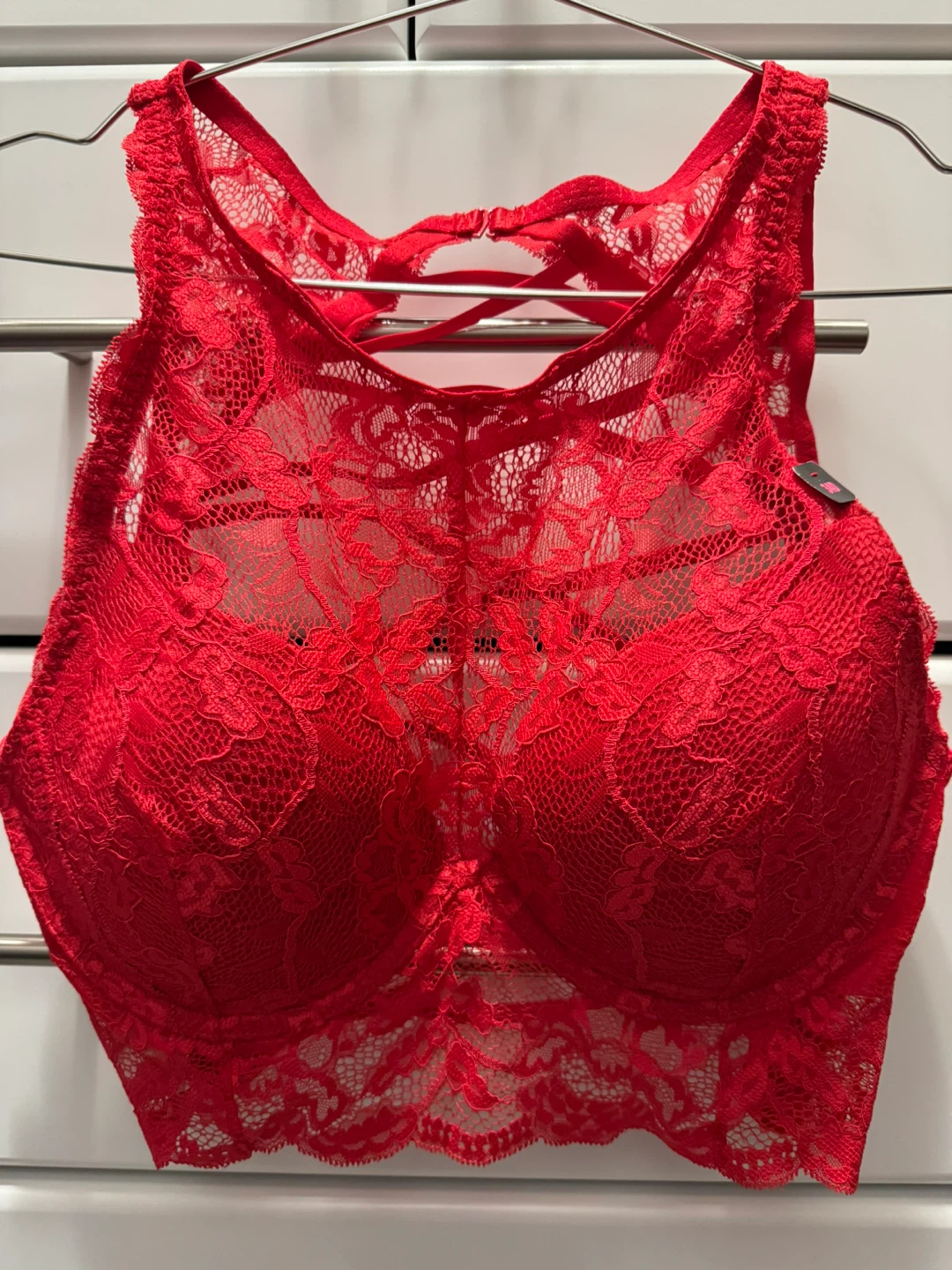 Brand new with tags-La Senza Red Lace Bra 34D