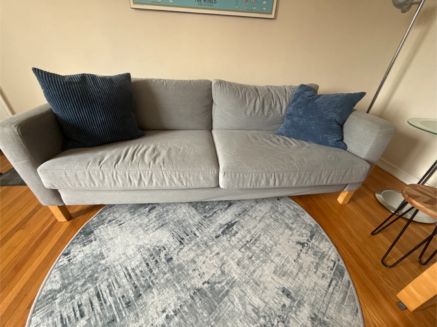 Apartment size couch includes pillows