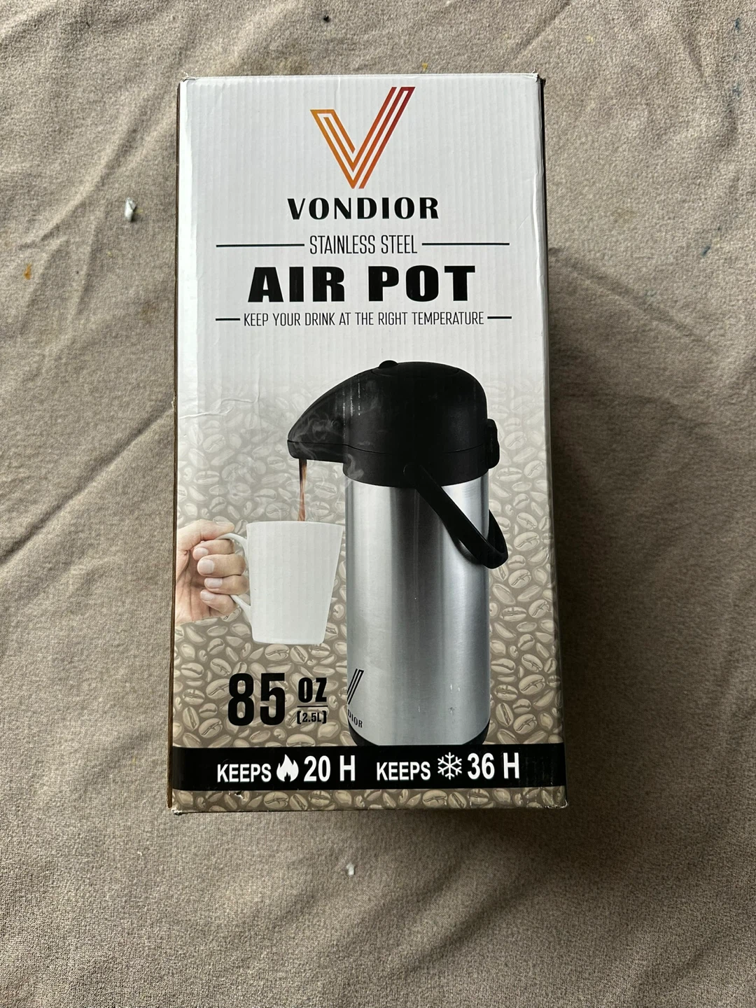Vondior Stainless Steel Air Pot - 85 oz