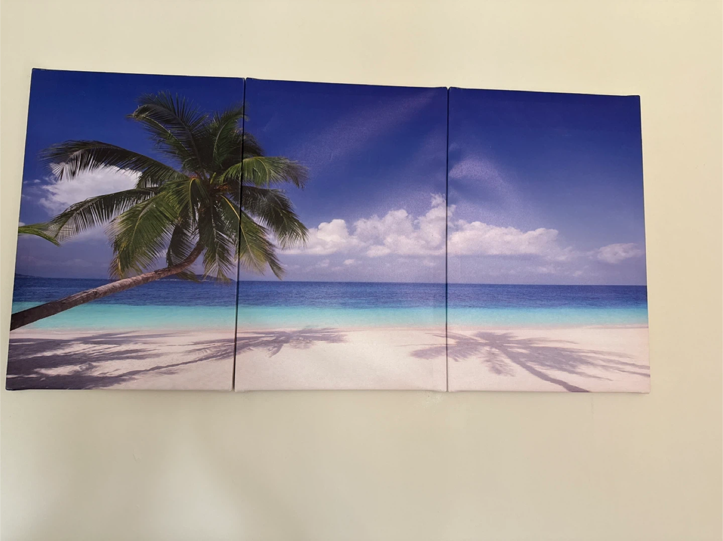 3-Panel Tropical Beach Canvas Wall Art