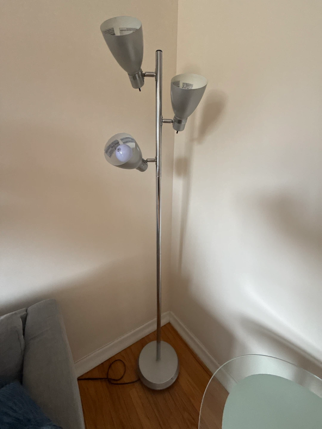 Adjustable Floor Lamp with 3 Spotlights