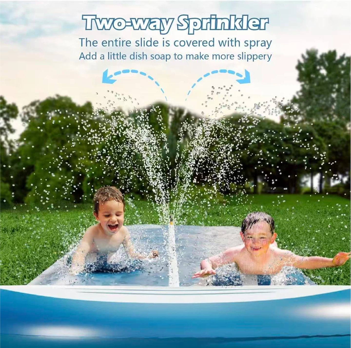 5 Ft Wide Double Lane Inflatable Water Slide for Kids - photo 3