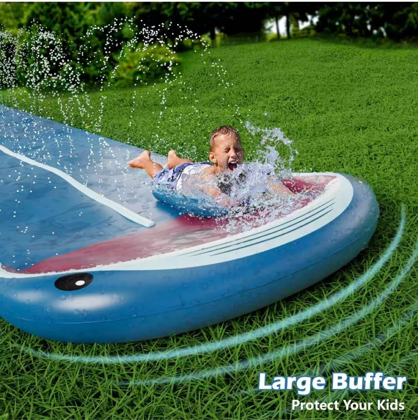 5 Ft Wide Double Lane Inflatable Water Slide for Kids - photo 2