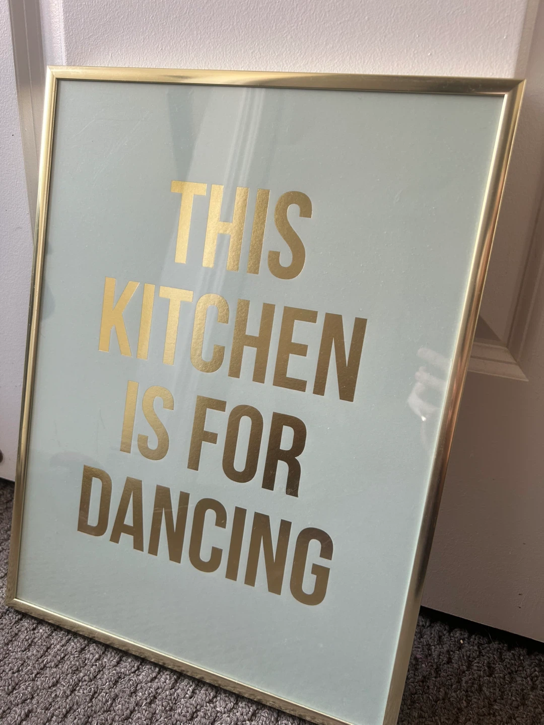 Framed Wall Art "This Kitchen is for Dancing"