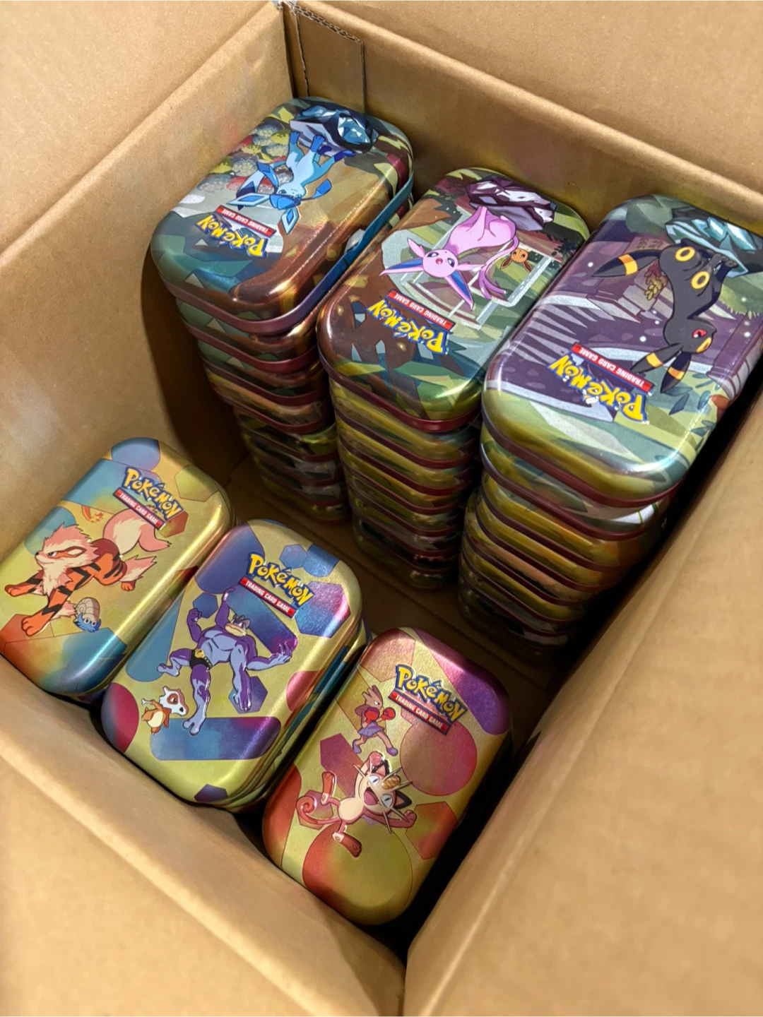 Shiny Pokemon Cards in Tin