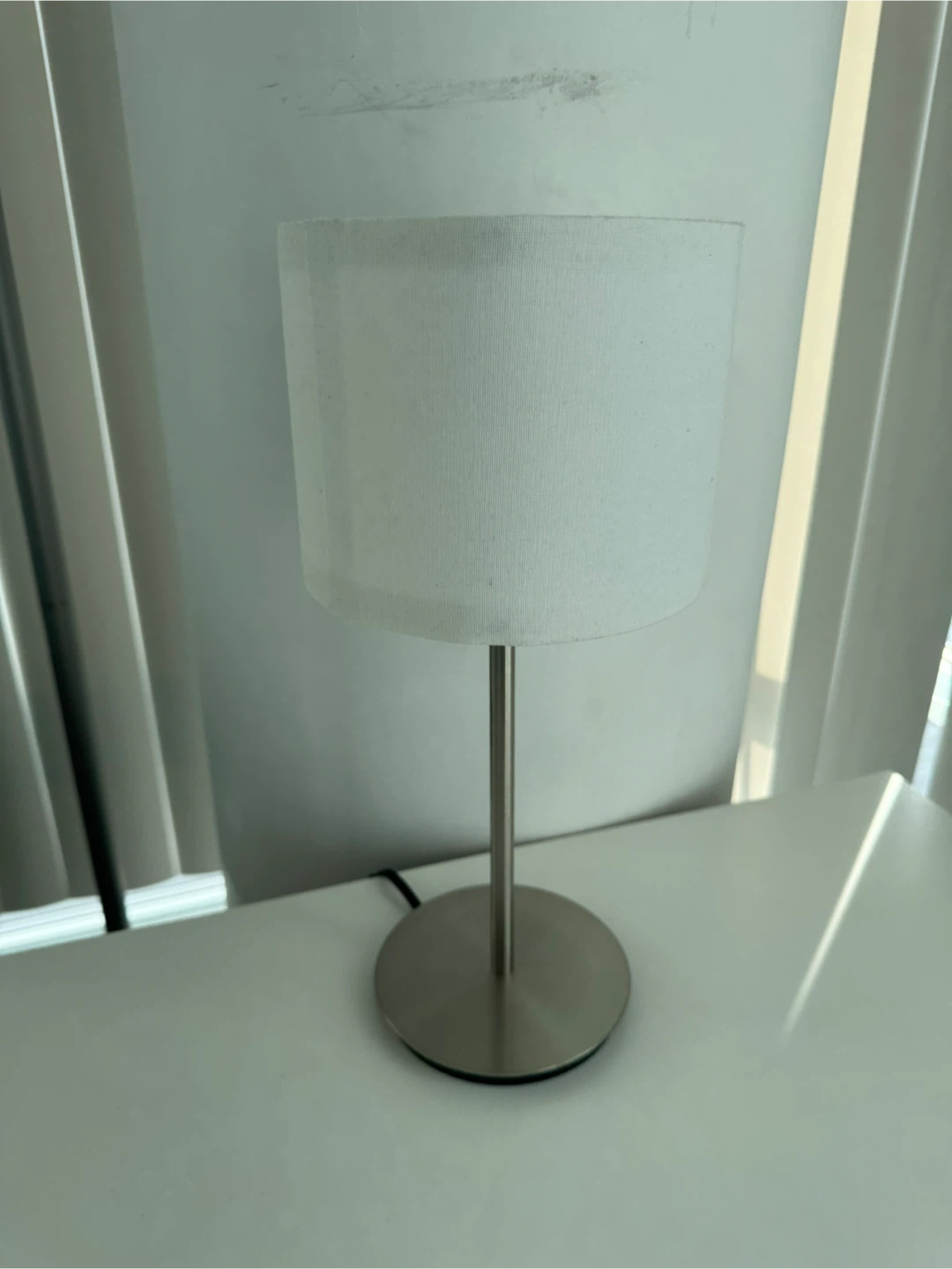 Moving sale - 2 White Fabric Table Lamp CAN $10.00 each