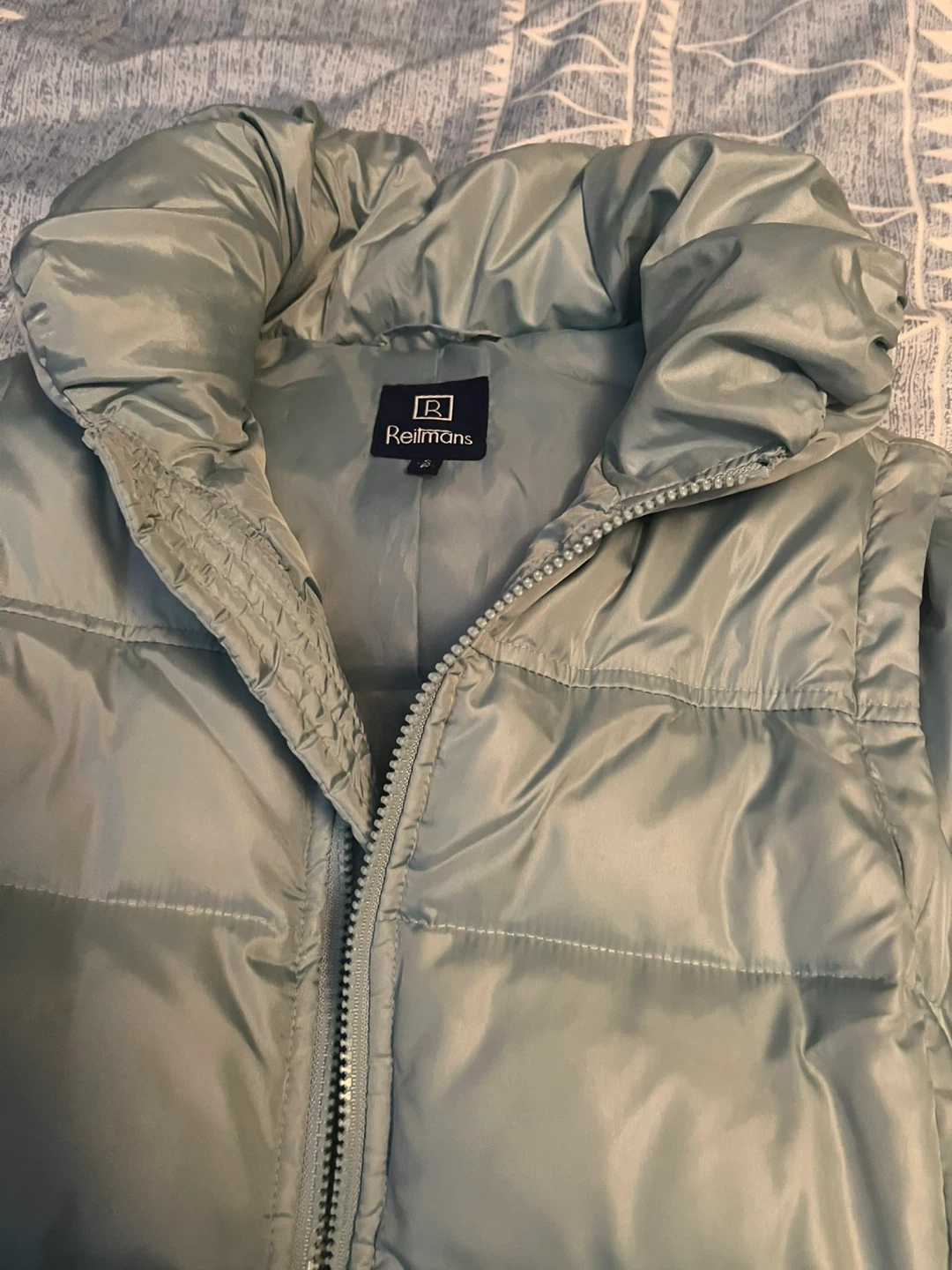 Reitmans Light Blue Puffer Jacket size small women’s - photo 2