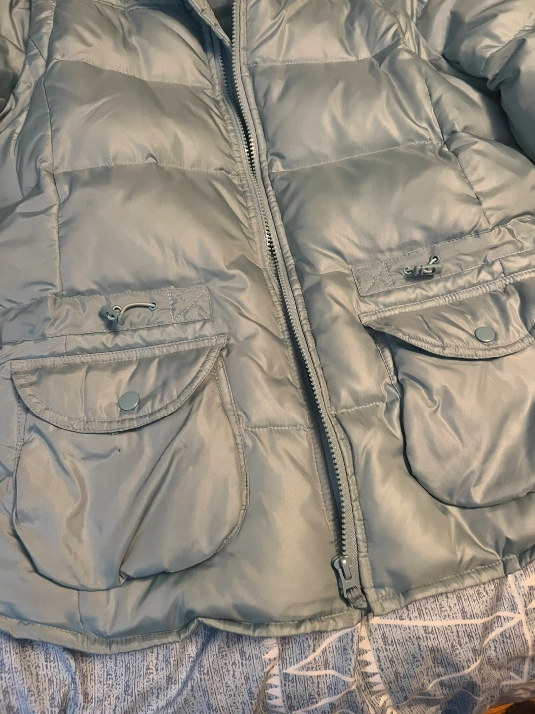 Reitmans Light Blue Puffer Jacket size small women’s - photo 3
