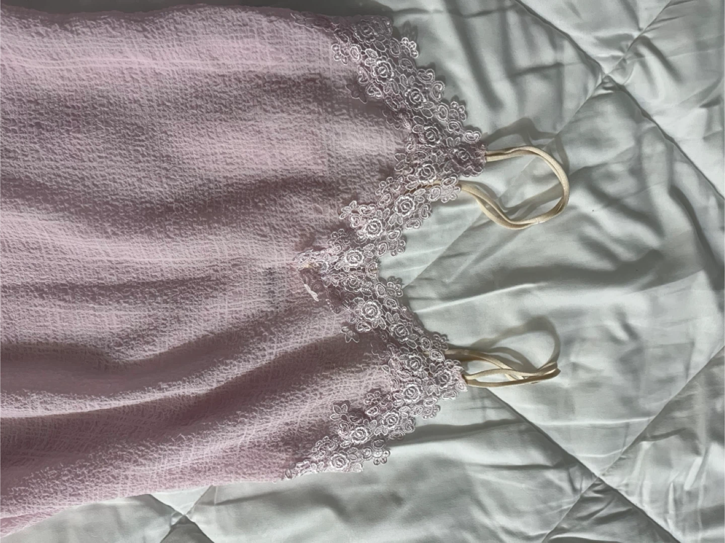 Pink Lace Trim Slip Dress - photo 2